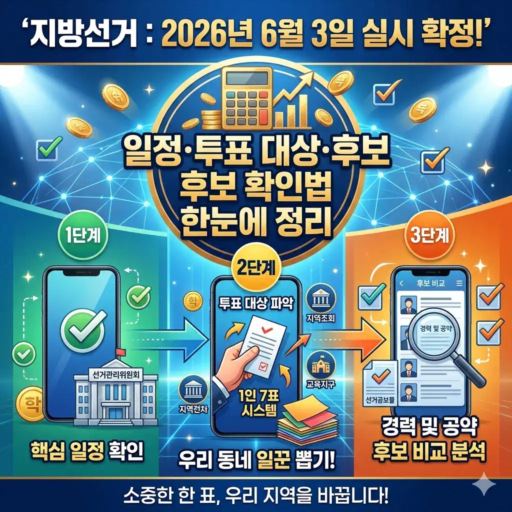 지방선거 일정과 투표 대상, 후보자 확인법 요약.