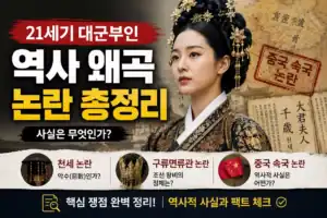 역사 왜곡 논란 정리와 사실 확인을 위한 이미지, 조선 왕실과 중국 속국 논.