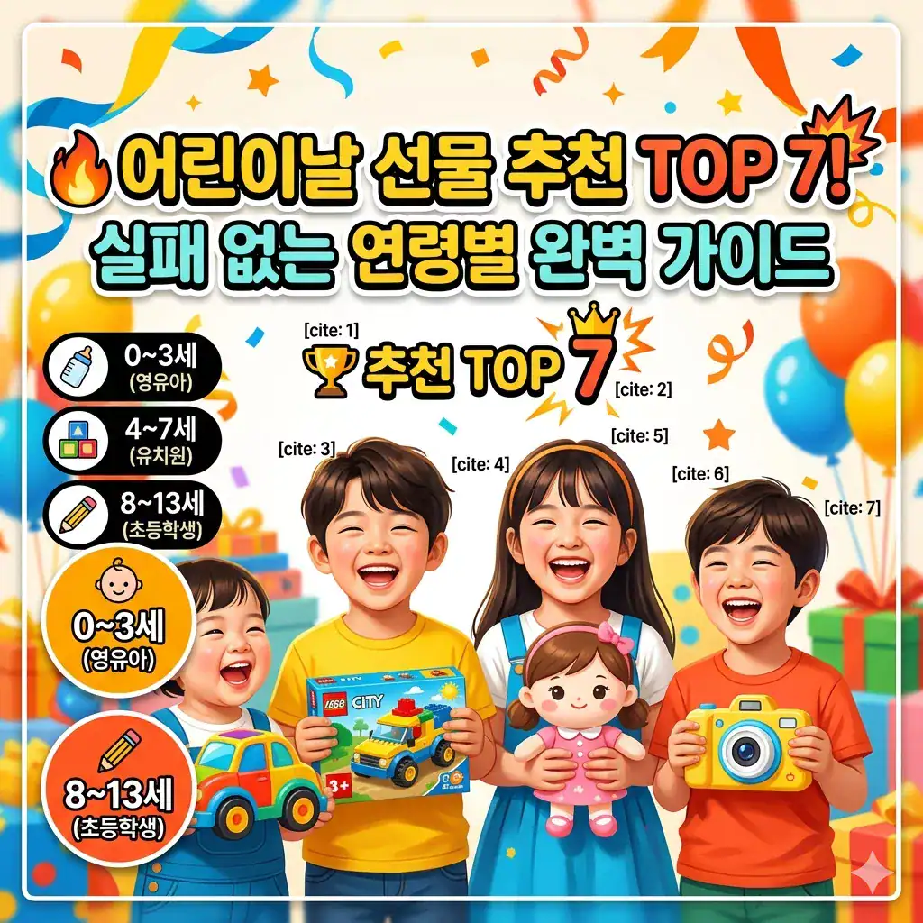 어린이날 선물 추천 TOP 7! 실패 없는 연령별 완벽 가이드