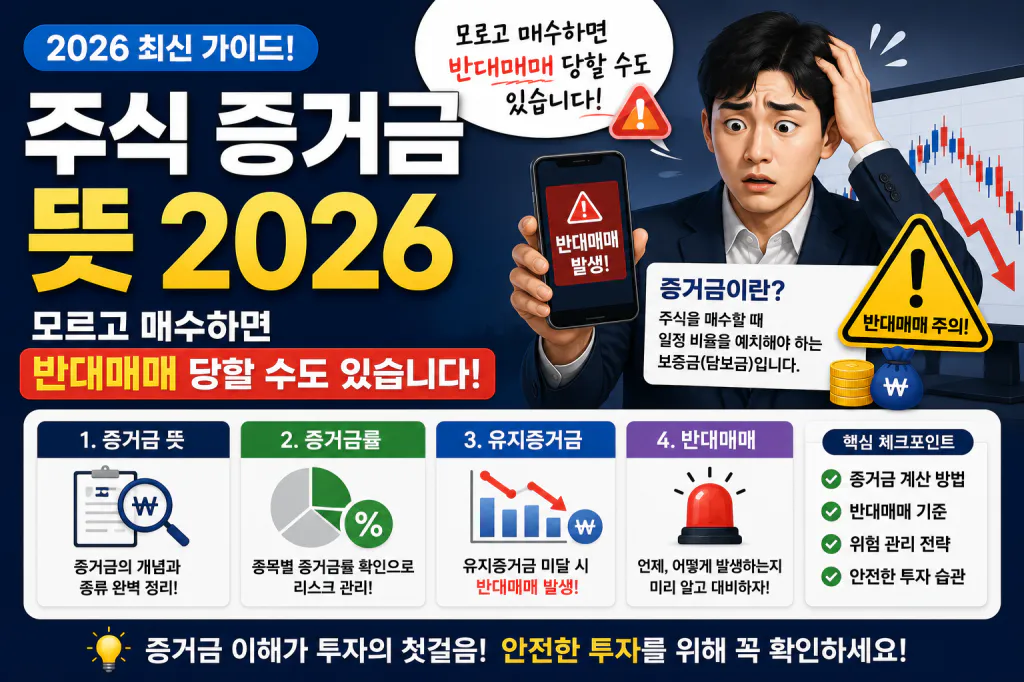 주식 증거금 뜻 2026 : 모르고 매수하면 반대매매 당할 수도 있습니다